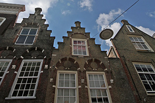 Historische trapgevels in het centrum van Dordrecht